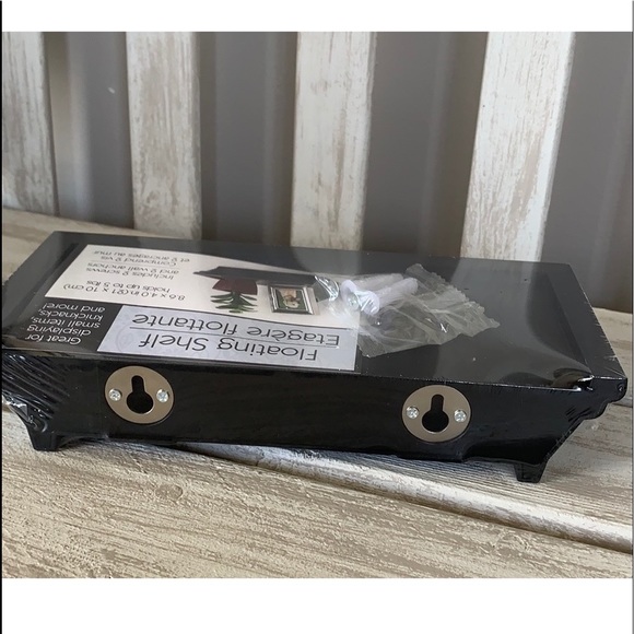 Contemporary Black Floating Shelf Set 2pcs πππ - Picture 5 of 12